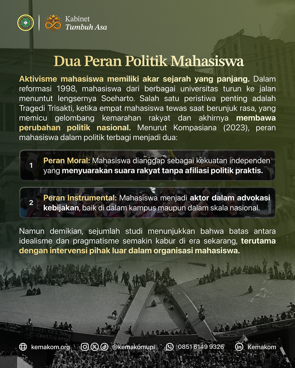 Politik di Kalangan Mahasiswa (Kesadaran atau Sekedar Tren)