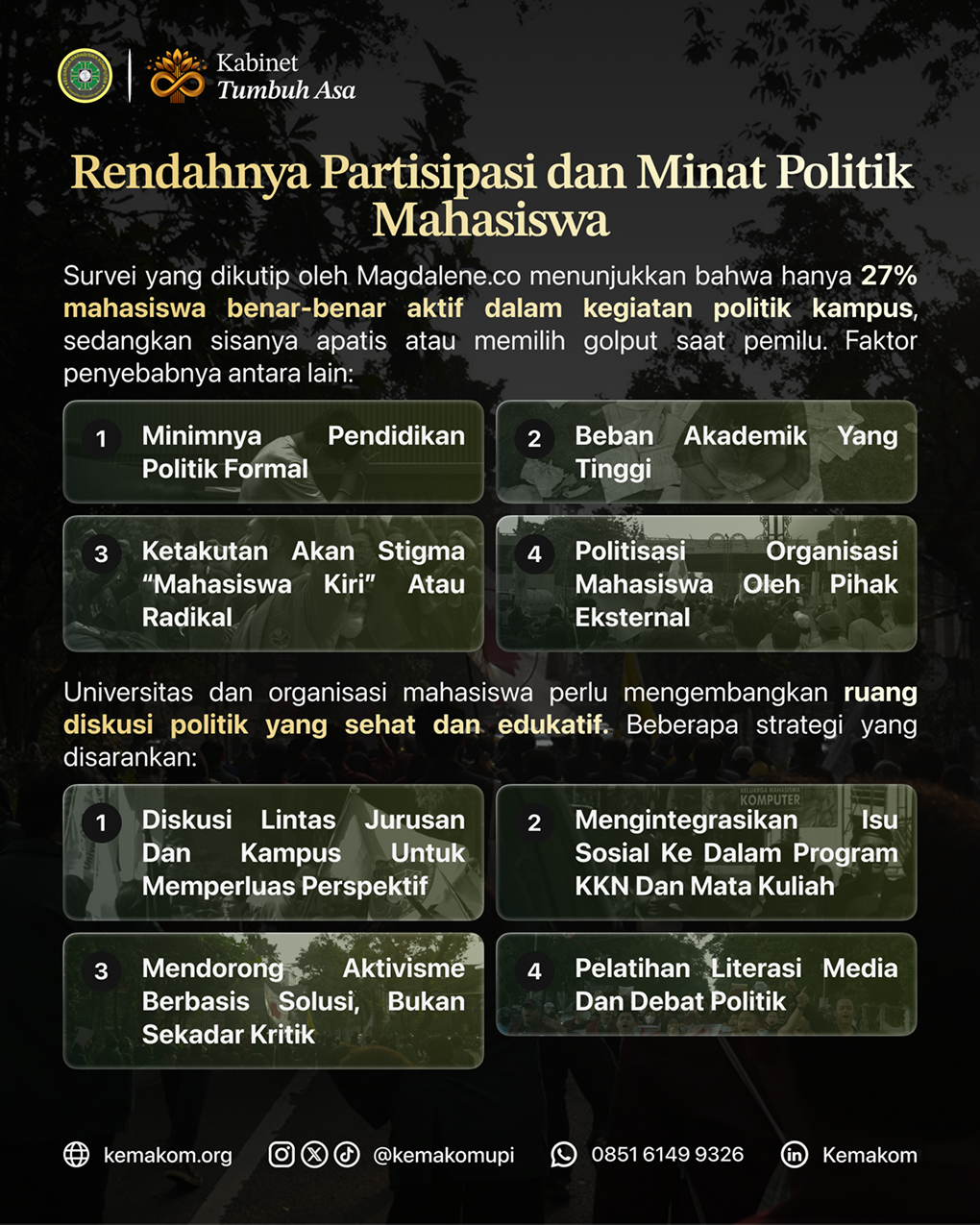 Politik di Kalangan Mahasiswa (Kesadaran atau Sekedar Tren)