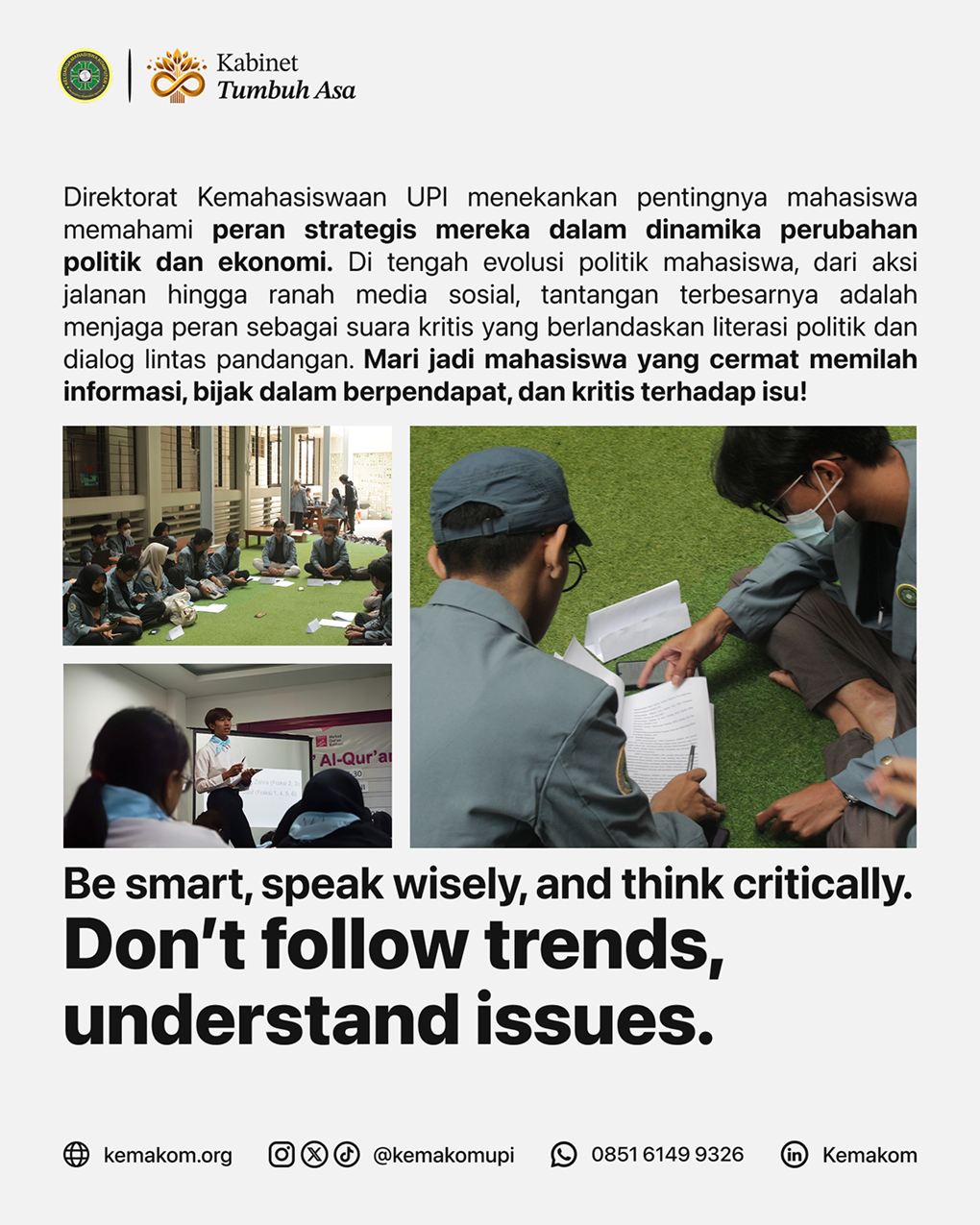 Politik di Kalangan Mahasiswa (Kesadaran atau Sekedar Tren)