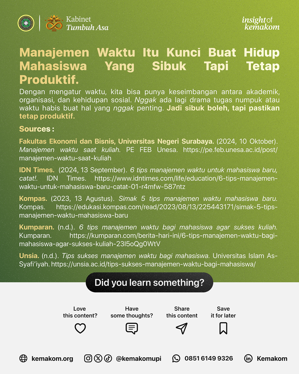 Sibuk Tapi Produktif (Rahasia Manajemen Waktu Mahasiswa)