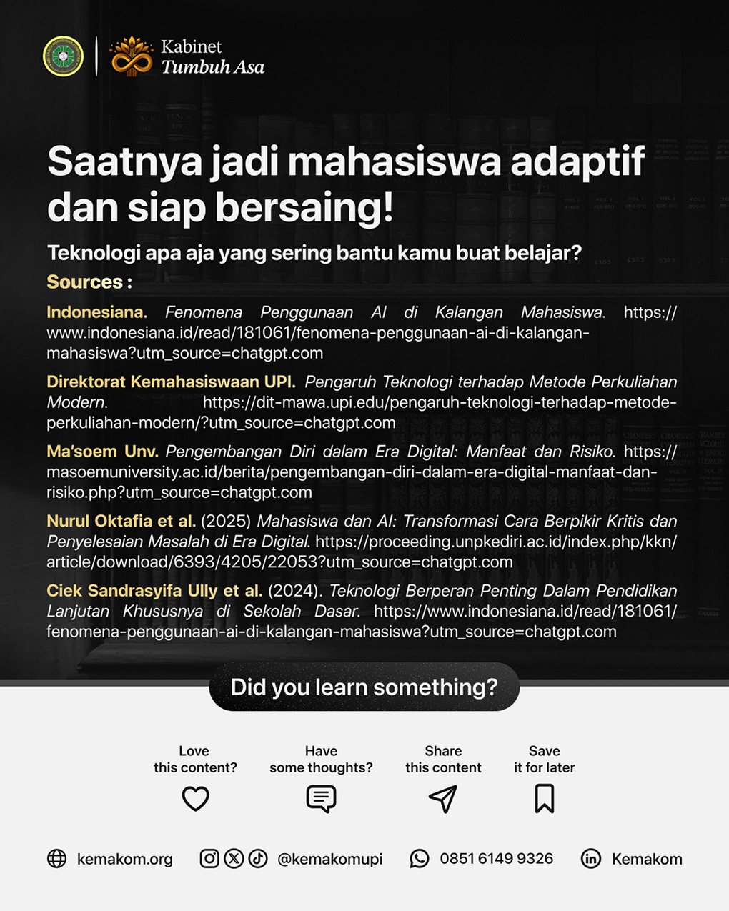 Teknologi Sebagai Katalis Pengembangan Diri Mahasiswa